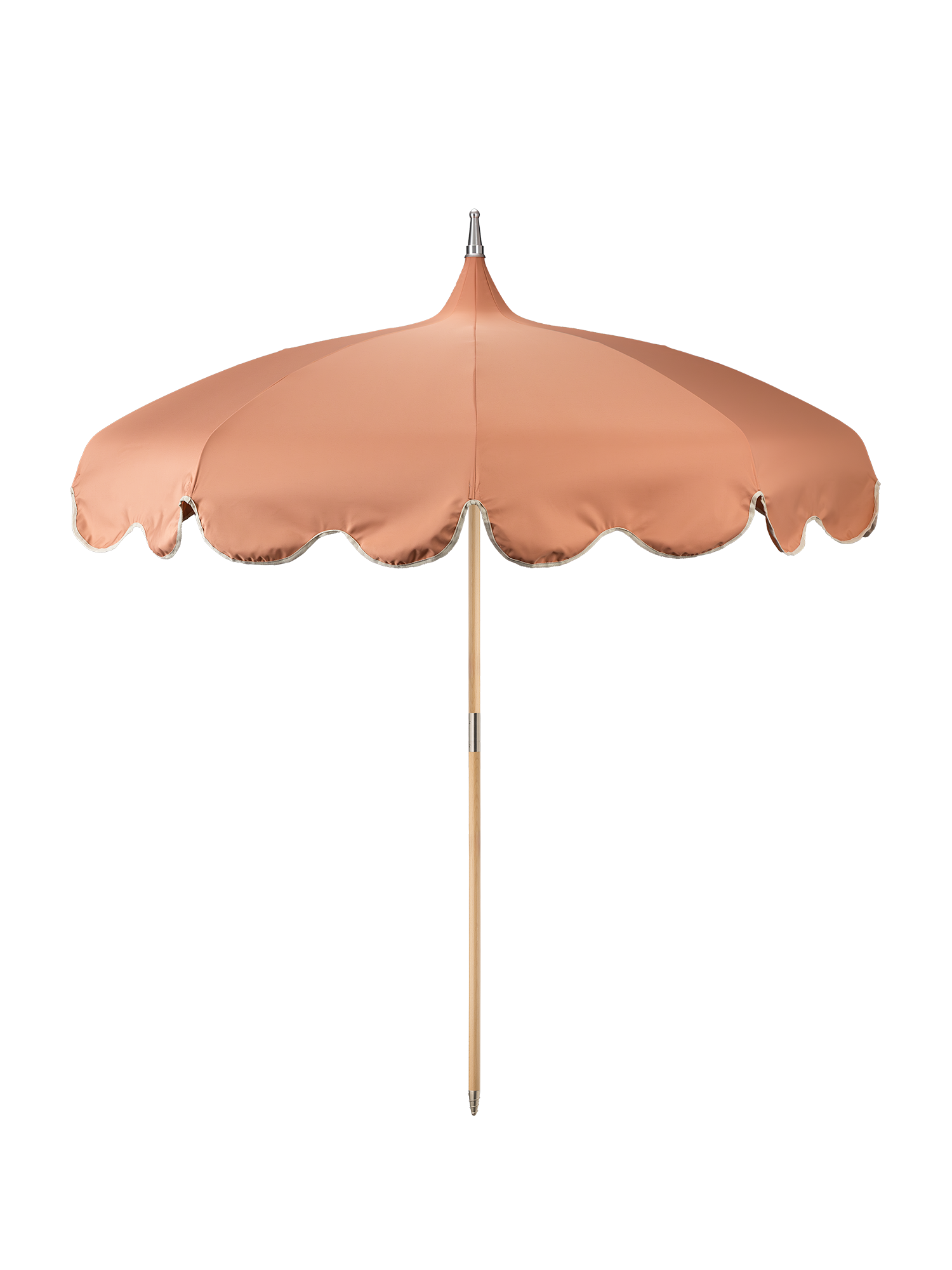 Luxury Pagoda Parasol – Burnt Coral Garden Umbrella — Burning Orange