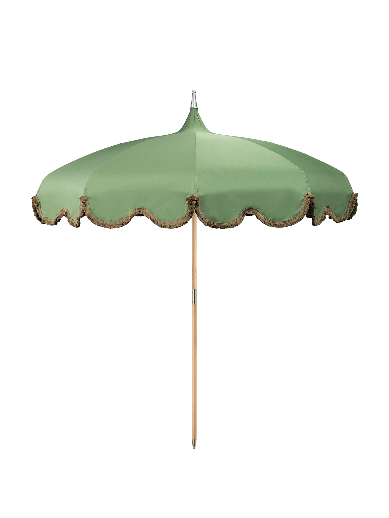 Luxury Pagoda Parasol – Mineral Green Garden Umbrella — Burning Orange